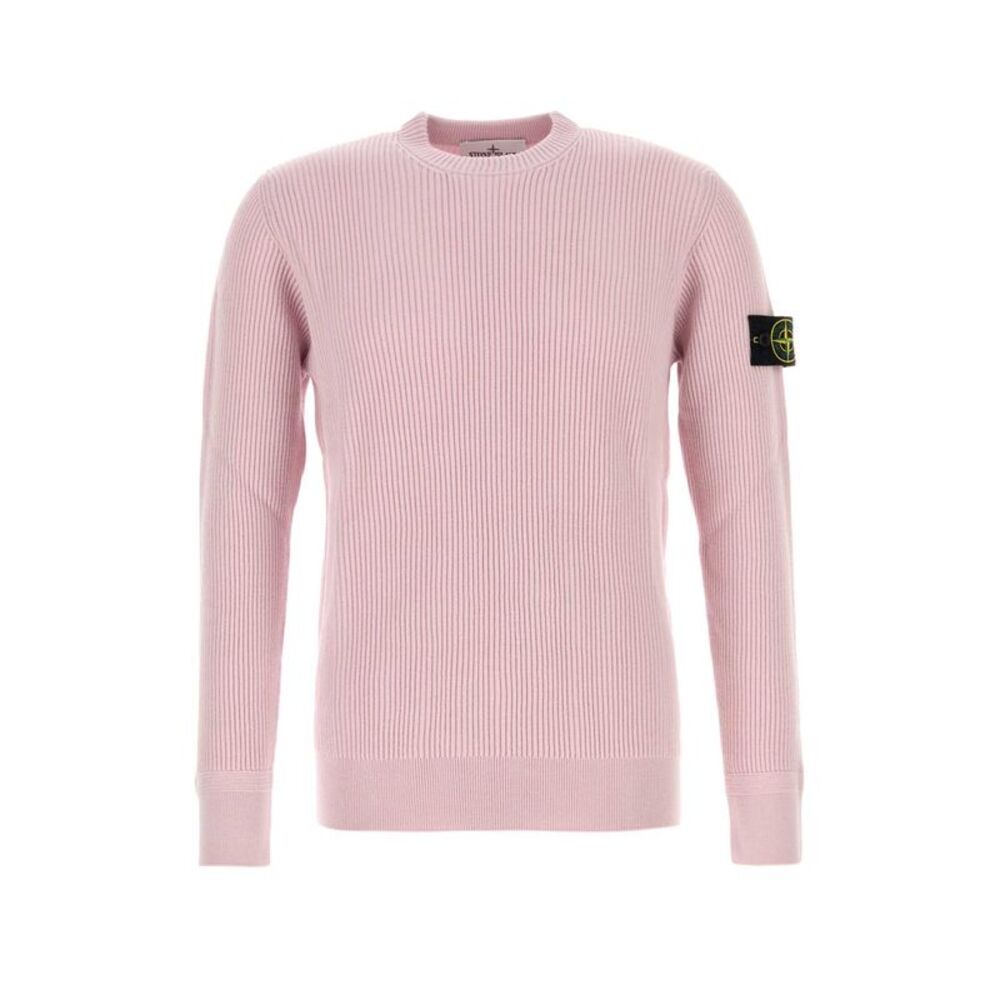 Stone Island Men Pink Wool Sweater